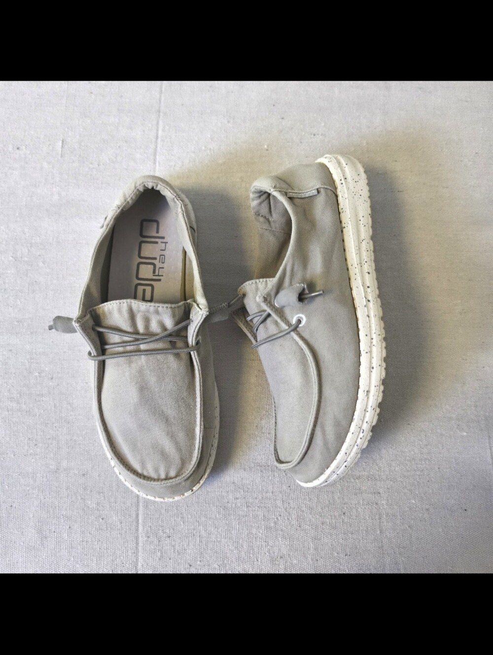 Hey Dude Wendy Slip On Shoes Grey Women's Size 6